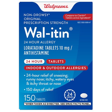 Wal-itin Loratadine Tablets 10 mg, Antihistamine