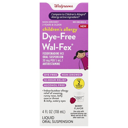 Dye-Free Wal-Fex children's Allergy