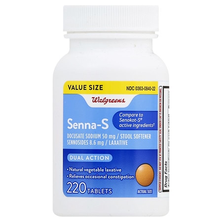 Senna-S Stool Softener with Laxative Tablets