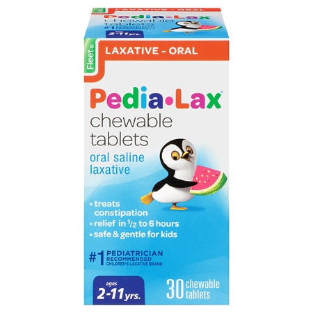 Pedia-Lax Saline Laxative Chewable Tablets Watermelon