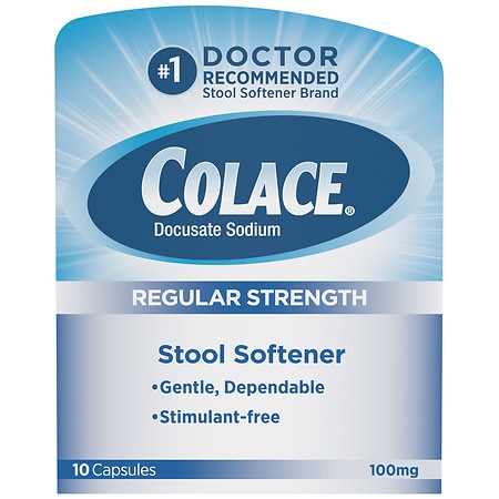 Regular Strength Stool Softener, Docusate Sodium, 100 mg Capsules