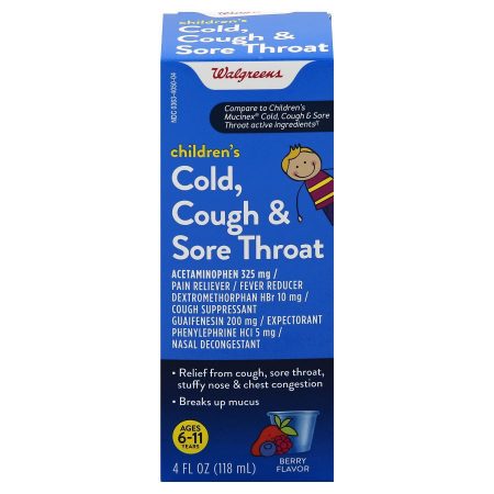 Children's Cough, Cold & Sore Throat, Liquid Berry