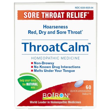 Throatcalm Homeopathic Tablets for Sore Throat Relief