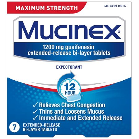 Maximum Strength 12 Hour Chest Congestion Expectorant Relief Tablets