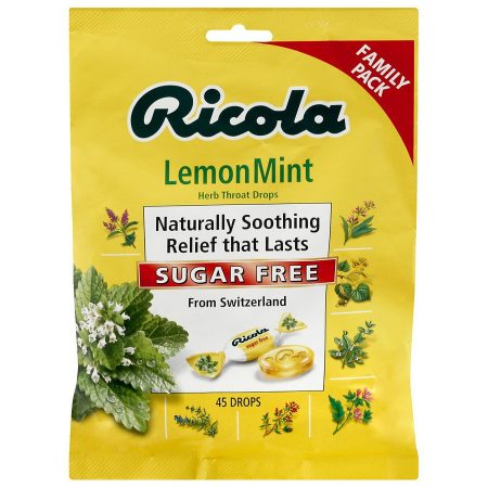 Herb Throat Drops Sugar Free Lemon Mint