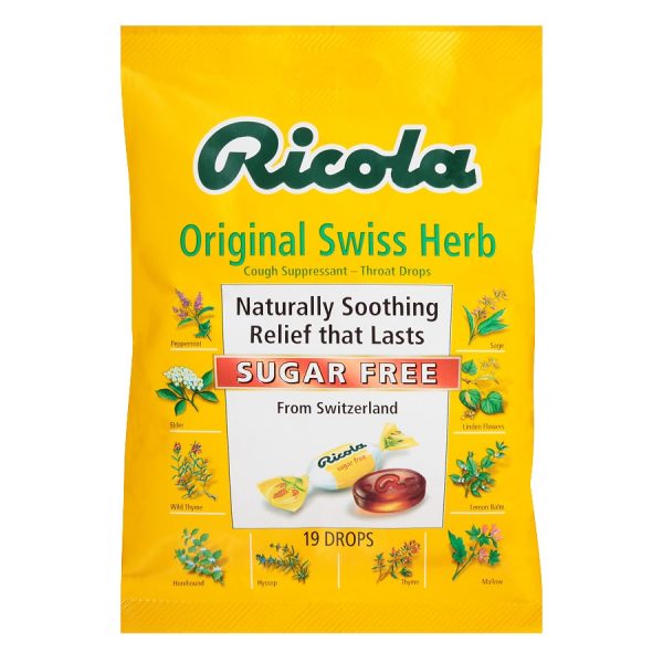 Cough Suppressant Throat Drops Sugar Free Swiss Herb