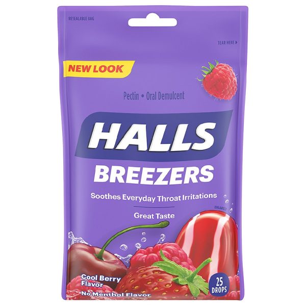 Breezers Cough Drops, Cool Berry