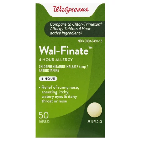 Wal-Finate Allergy Relief Tablets