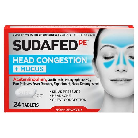 Head Congestion + Mucus Non-Drowsy Relief Tablets