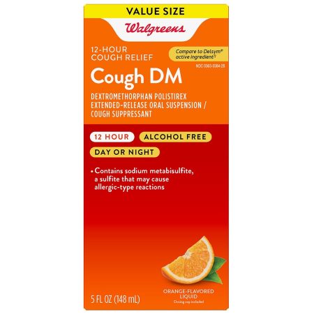 Cough DM, Dextromethorphan Polistirex Extended-Release Oral Suspension Orange