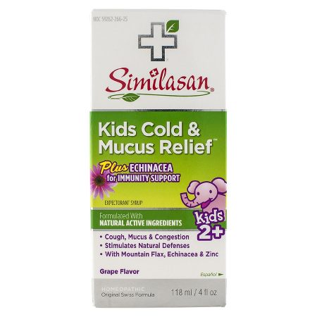 Kids Cold & Mucus Relief + Echinacea Expectorant Syrup Grape