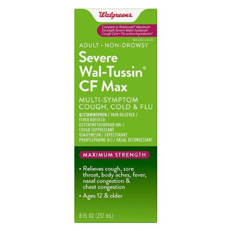 Severe Wal-Tussin CF Max Multi-Symptom Cough Cold and Flu